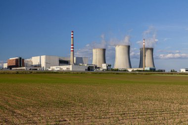 Alanlı nükleer santral Temelin. Çek Cumhuriyeti.