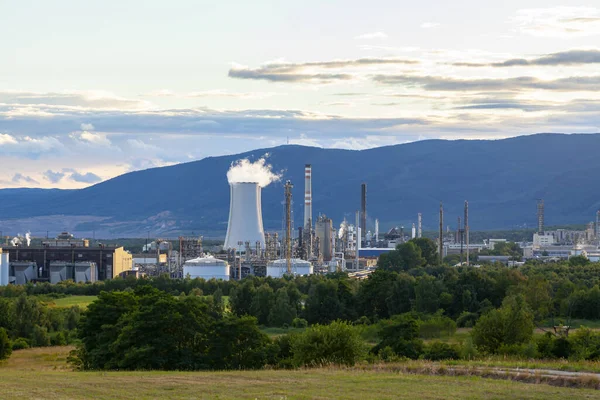 Petrochemische Industrieanlage Tschechien — Stockfoto