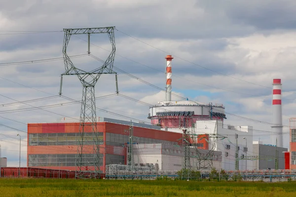 Reaktor Vid Kärnkraftverket Temelin Tjeckien Molnblå Himmel — Stockfoto