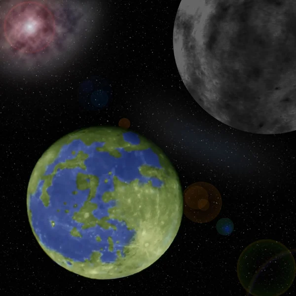 Onbekende planeten in het universum — Stockfoto