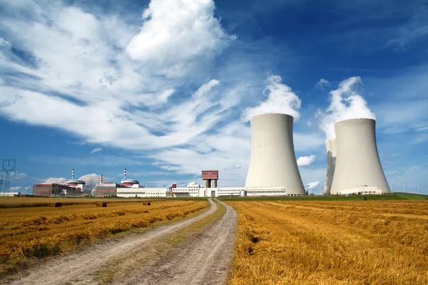 Pembangkit tenaga nuklir Temelin di Republik Ceko Eropa — Stok Foto