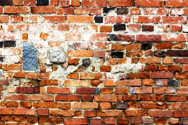 Arkaplan olarak kırmızı tuğla duvar — Stok fotoğraf