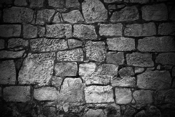 Wall with textured stone blocks — Stock Photo, Image