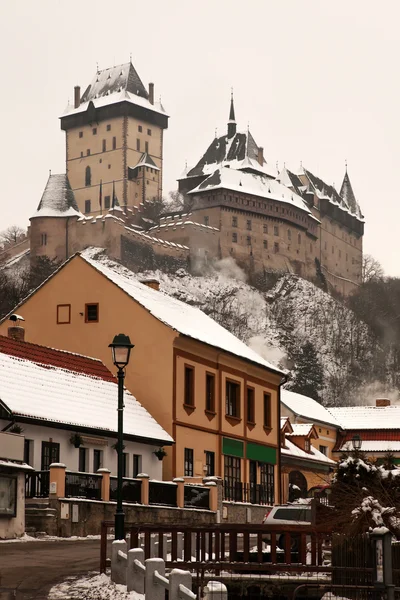 Karlstejn en hiver, République tchèque — Photo