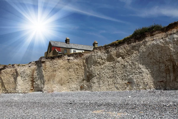 Paysage des falaises de Seven Sisters dans le parc national South Downs sur la côte anglaise — Photo