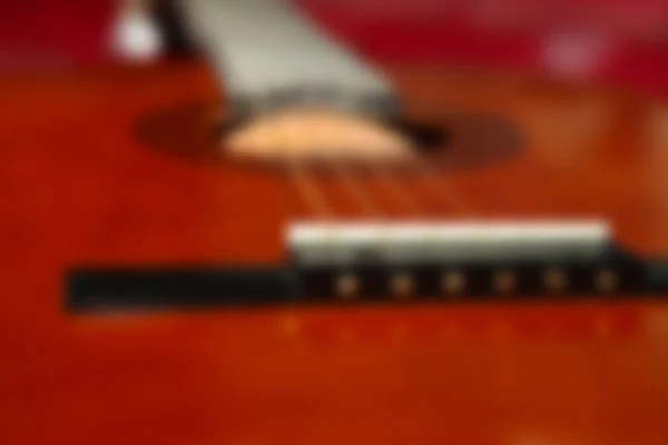 Detail der klassischen Gitarre mit geringer Schärfentiefe — Stockfoto