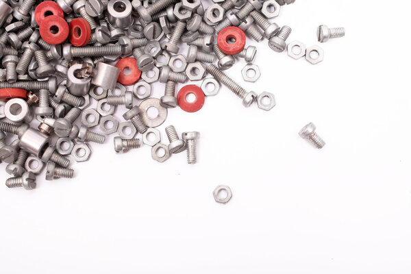 Bolts and Nuts isolated on white background
