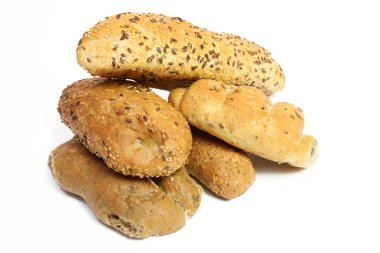 Beyaz arka plan üzerinde izole çeşitli rulo