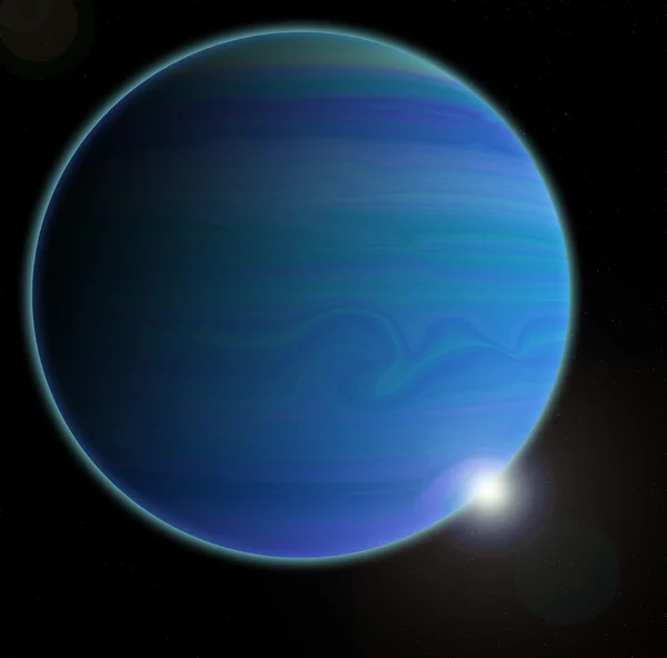 Ismeretlen bolygó a sötét háttér, illusztráció — Stock Fotó