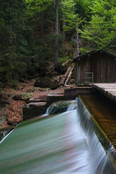 Waterfall in the national park Sumava,Czech Republic — Stock Photo, Image