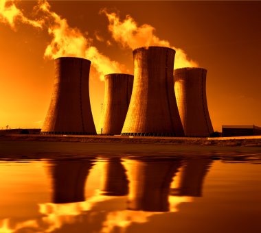 Nuclear power plant Dukovany in Czech Republic Europe clipart
