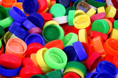 renkli plastik kapaklar arka planı