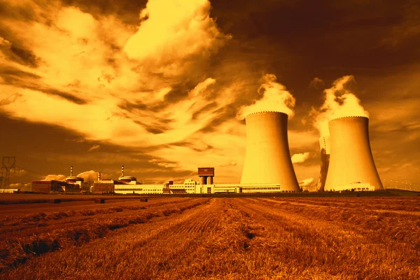 Central nuclear Temelin en República Checa Europa — Foto de Stock