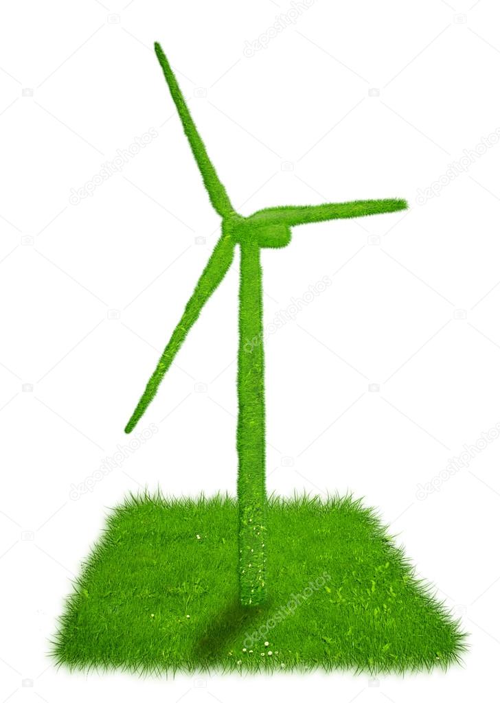 Wind turbine made out of grass