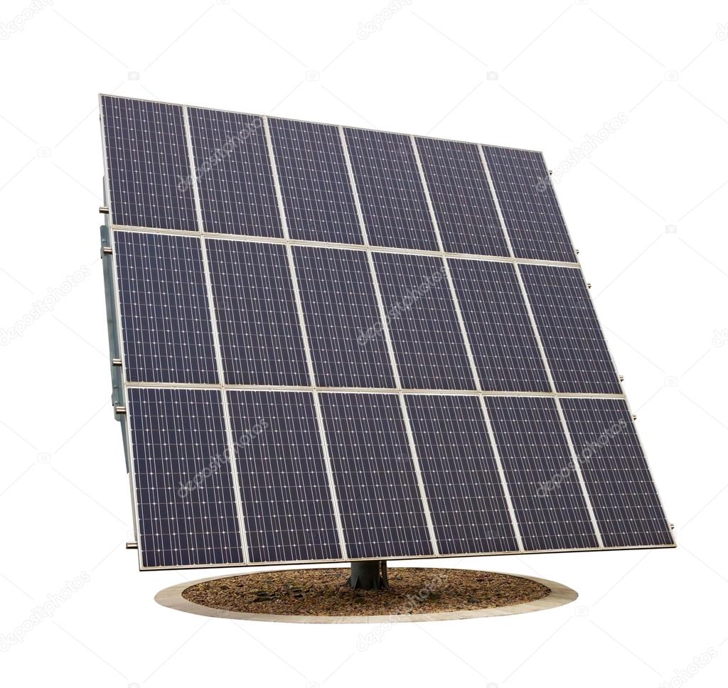 Solar panels isolated on white background