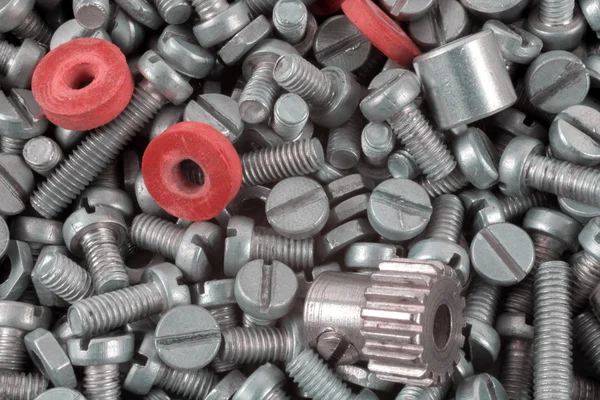 Bolts and nuts as background — Stock Photo, Image