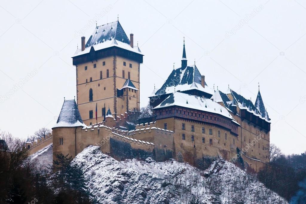Castle Karlstejn in Czech Republic, winter