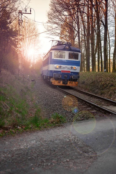 Train on railway tracks in the Czech republic — Stock Photo, Image