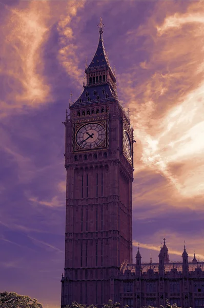 Big ben in London in the sunset — Stockfoto