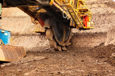 Dev kova tekerlekli ekskavatör kazma kahverengi kömür, Çek Cumhuriyeti için