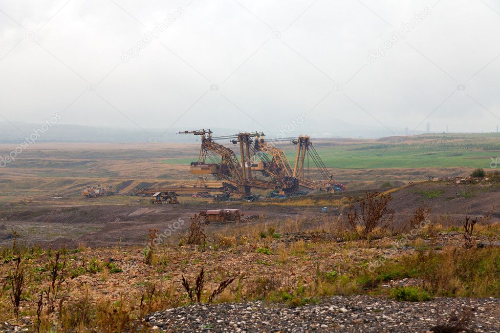 Coal mine and big excavator Most,Czech Republic