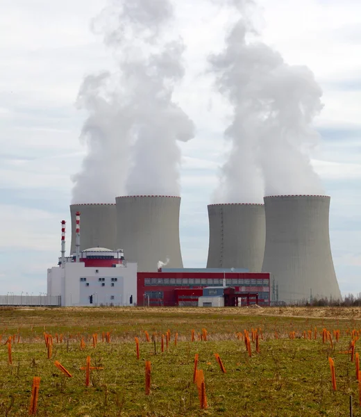 Central nuclear Temelin en República Checa Europa — Foto de Stock