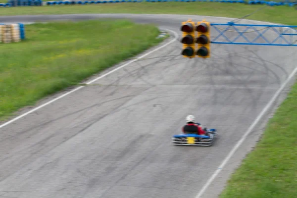 Közlekedési lámpák gokart — Stock Fotó