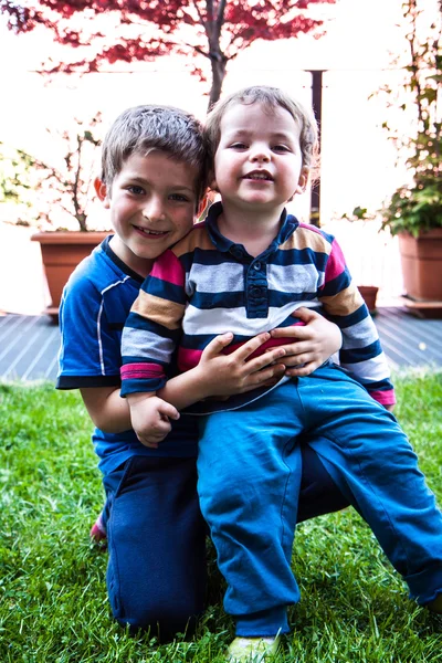 Children and slide — Stock Photo, Image