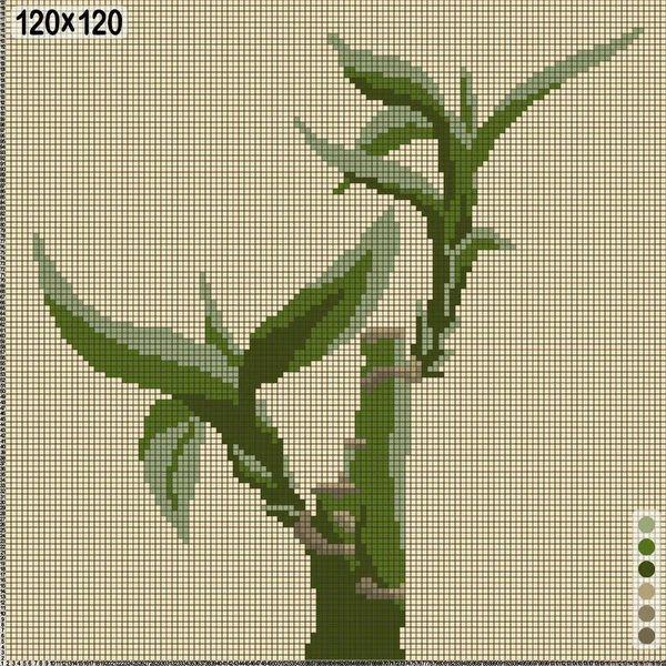Motif Pour Point Croix Tricot Bambou — Image vectorielle