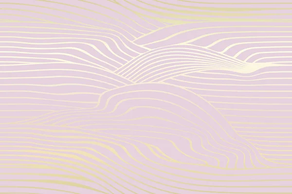 Lignes Dorées Abstraites Sur Fond Clair Motif Vectoriel Sans Couture — Image vectorielle