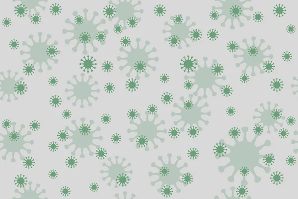 Viruses Light Gray Background Seamless Vector Pattern — Stock Vector