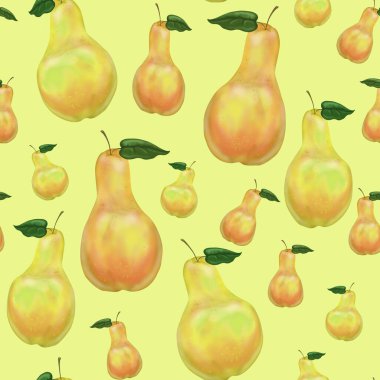 Grafik armutlarıyla kusursuz desen