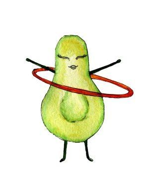 Avokado hula hoop klip yapıyor