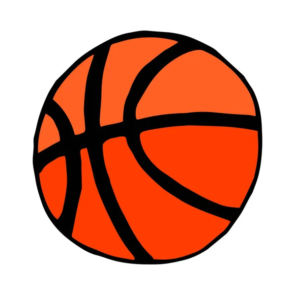 Baloncesto colorido doodle vector clip arte EPS — Vector de stock