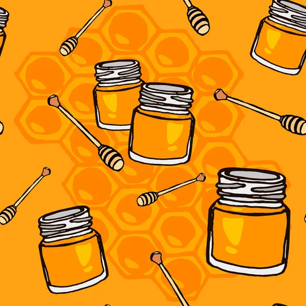 Μαρμελάδες με μέλι και μέλι — Διανυσματικό Αρχείο