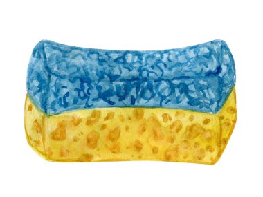 Tek elle çizilmiş suluboya klipsi sanatı