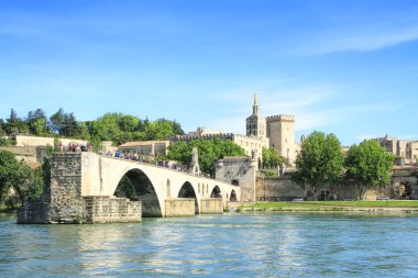 St.-Benezet bridge in Avignon, France clipart