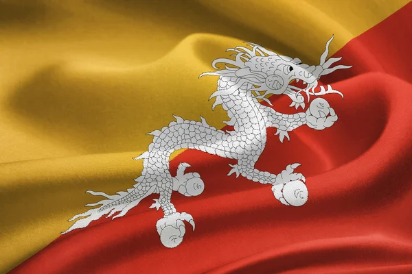 Flagga bhutan — Stockfoto