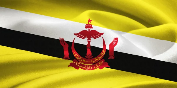 Bandera de Brunei — Foto de Stock