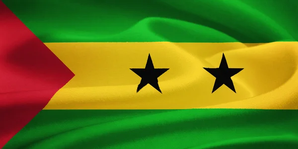 Flaga Sao Tome i Principe — Zdjęcie stockowe