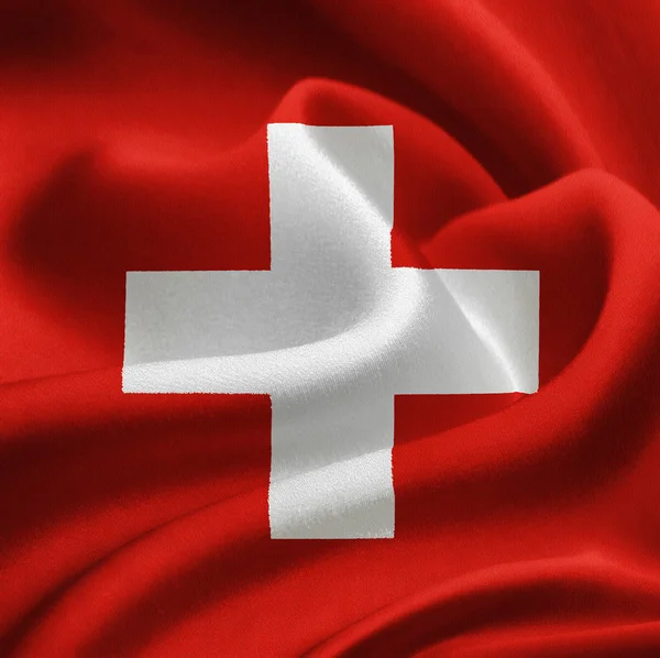 Flagge der Schweiz — Stockfoto