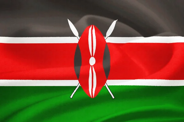 Kenyas flagga — Stockfoto