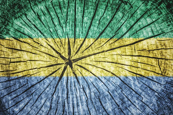 Gabons flagg — Stockfoto
