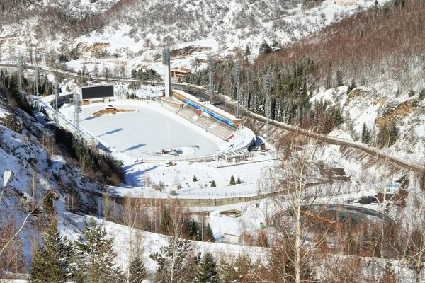 Pista de Medeo (Medeu) en Almaty, Kazajistán — Foto de Stock