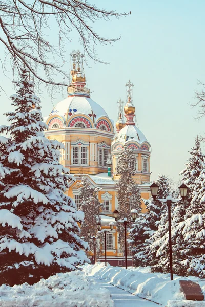 Zenkov Cathedral in Almaty, Kazakhstan — Stock Photo, Image