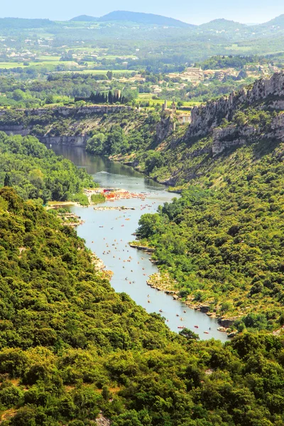 Ardeche canyon, Sydfrankrig - Stock-foto