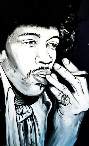 Grafiti Jimi Hendrix portre