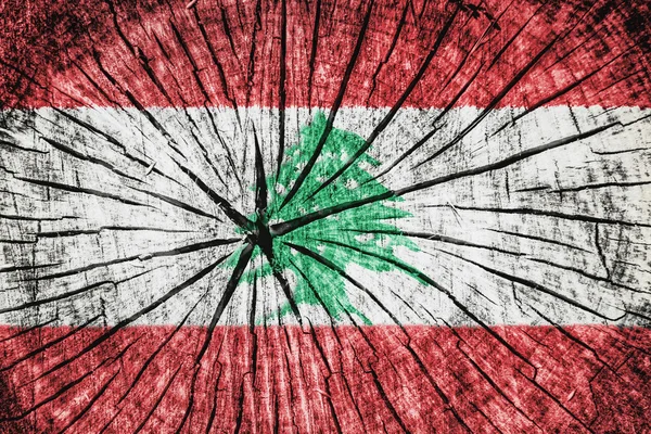 Flagg Libanon — Stockfoto