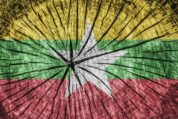 Flagge von Myanmar — Stockfoto