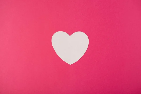 Papierowe Serce Gorącym Różowym Tle Streszczenie Tła Wyciętym Papierem Walentynki Obrazek Stockowy